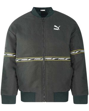 PUMA Geruite Bomberjack (zwart) - Grijs