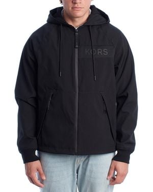 Michael Kors Tigers Hooded Jacket Windbreaker Mc25005 - Black