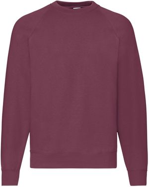 Fruit Of The Loom Klassiek Raglan Sweatshirt (bourgondië) - Paars