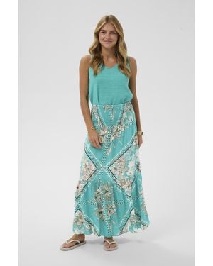Cream Rok Crtiah Rok A-Shape - Blauw