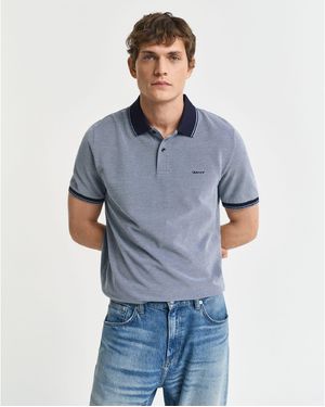 GANT 4-Color Oxford Polo Shirt Cotton - Blue