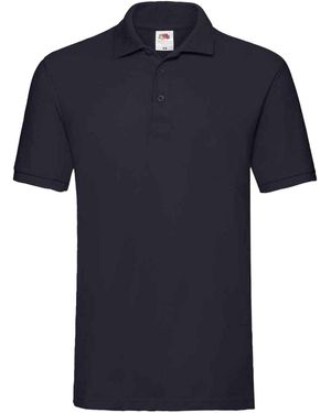 Fruit Of The Loom Premium Katoenen Piqué Poloshirt (deep Navy) - Blauw