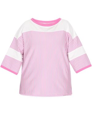 myMo Grote Maat Blouse Vrouwen Strepen - Roze