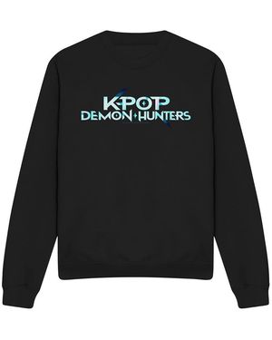 K-Pop Demon Hunters Adult Logo Sweatshirt - Black