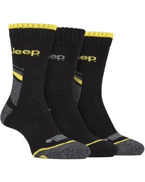 Jeep Heavy Duty Work Socks With Arch Support - Black