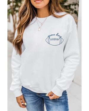 Azura Exchange Ronde Hals Sweatshirt - Wit