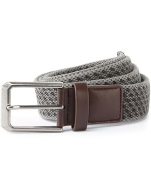 Asquith & Fox Vintage Wash Canvas Belt (Slate) - Brown