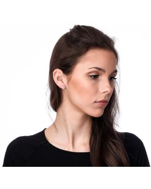 Orphelia 'enora' Dames 925 Sterling Zilveren Stud Oorbellen - Zwart