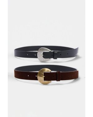 Trendyol Shoes Zwart Riemen - Bruin