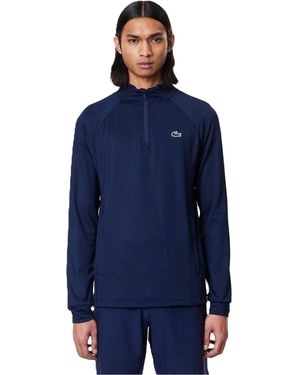 Lacoste Logo Mock Neck Sporttop (Marineblauw)