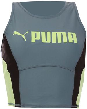 PUMA Eversculpt Fitted Tank Top (blauw/groen) - Grijs