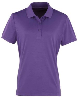 PREMIER Ladies Coolchecker Pique Polo Shirt - Purple