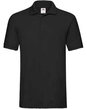 Fruit Of The Loom Premium Katoenen Piqué Poloshirt (zwart)