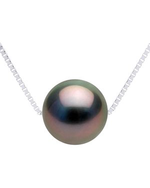 Ateliers Saint Germain Necklace Real Cultured Tahiti Pearl Round 9-10 Mm - Blue