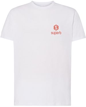 Superb Camiseta Manga Corta Behappy Top - White
