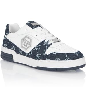 Philipp Plein Lage Sneakers Monogram - Blauw