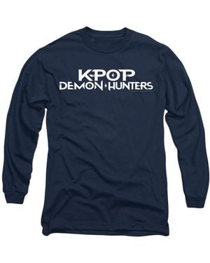 K-Pop Demon Hunters Adult Logo Long-Sleeved T-Shirt - Blue