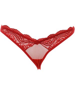 Kisses&Love Verstelbare Lingerie String Met Kanten Detail 21684 - Rood