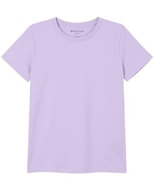 Basiclo Crew-Neck Premium T-Shirt - Paars