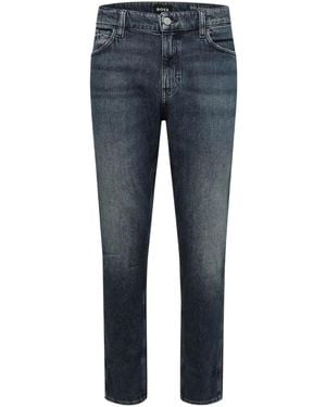 BOSS Delaware Katoen Slim Jeans (Marine) - Blauw