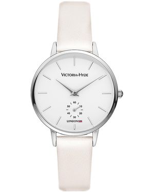 Victoria Hyde London Luxury Watch With Second Hand Design - White
