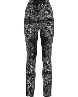 Philipp Plein Super Hoge Taille Jegging Paisley - Grijs