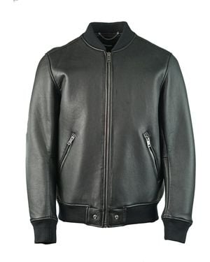 DIESEL L-Bluff 900 Leather Jacket - Grey