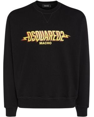DSquared² Uniseks Macho Logo Sweatshirt Voor Volwassenen - Zwart