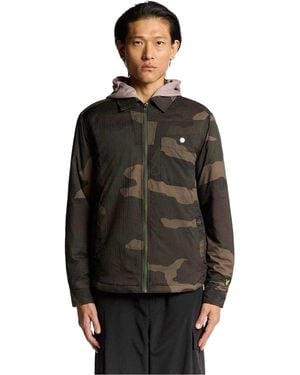 Lyle & Scott Camo Overshirt Taupe) - Zwart