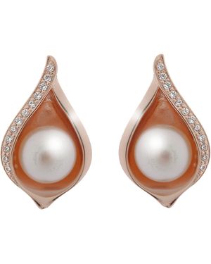 Orphelia 'sophia' Dames 925 Sterling Zilveren Stud Oorbellen - Bruin
