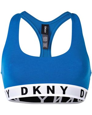 DKNY Bustier Racerback Logo Print - Blauw