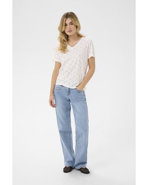 Cream T-Shirt Crnaia T-Shirt Regular Fit - Blauw
