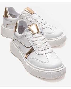 Forever & Always Shoes Ivara Leren Dagelijkse Sneaker - Wit