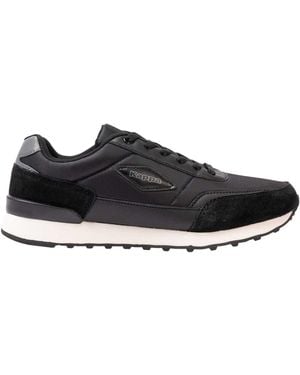 Kappa Suède Platte Sneakers - Zwart