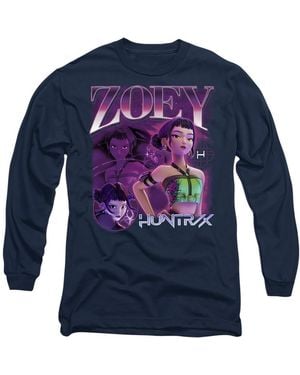 K-Pop Demon Hunters Adult Huntr/X Zoey Long-Sleeved T-Shirt - Blue
