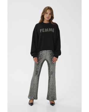 Kaffe Sweatshirt Kalise Sweatshirt Oversize Fit Black - Zwart