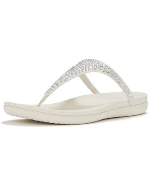 Fitflop Solay Mixed-Crystal Textile Sandals - White