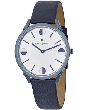 Pierre Cardin Pigalle Half Moon Watch Cpi.2009 Leather - Blue