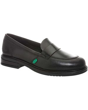 Kickers Lach Leren Loafers - Zwart