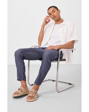 TOMMY LIFE Straight-Leg Gabardine Chinos - Blue