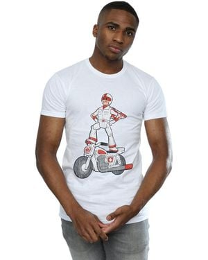 Disney Toy Story 4 Duke Caboom Pose T-Shirt Cotton - White