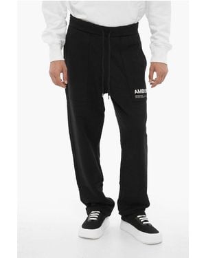 Ambush Fleece Katoenen Workshop Joggingbroek Met Trekkoord - Zwart