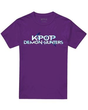 K-Pop Demon Hunters Adult Logo T-Shirt - Purple