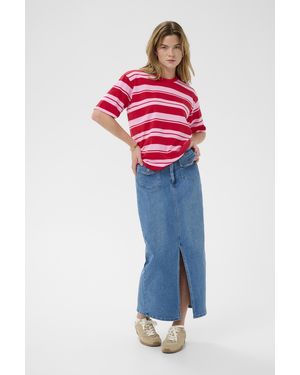 Kaffe Denim Rok Kaandrea Denim Rok Regular Fit - Rood