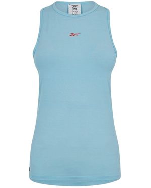 Reebok Les Mills Activchill-Tanktop Voor (Lichtblauw)