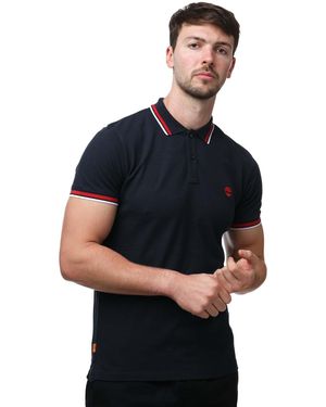 Timberland Polo Met Korte Mouwen Voor Volwassenen (marine) - Zwart