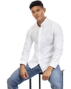Peter Werth Regular Shirt Met Lange Mouwen - Wit