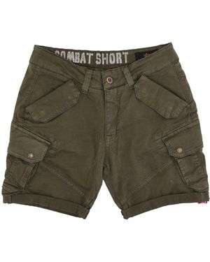 Alpha Industries Kurze Kampfhose Fur Herren, Dunkeloliv - Grün