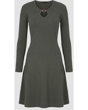MARCIANO BY GUESS Gebreide Jurk Met Groene Vrouw Drop Hals - Grijs