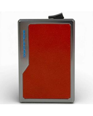 Piquadro Credit Card Holder Square Aluminum Leather